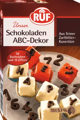 Immagine prodotto di Decorazioni ABC di cioccolato RUF