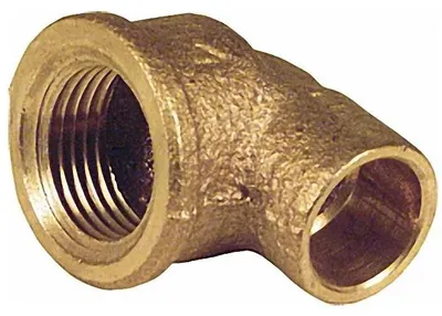 Immagine prodotto di Raccordo a saldare in bronzo angolo di transizione 90°, 15 mm x 1/2 pollice IG - tipo 4090G, DVGW
