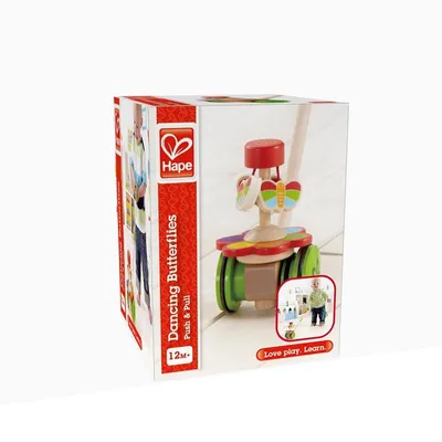 Produktbild von Hape Push & Pull Tanzende Schmetterlinge, E0341