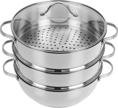 Produktbild von GRÄWE Dampfgarer/Servierpfanne 28 cm mit zwei Dampfeinsätzen, Serie Pro-Line
