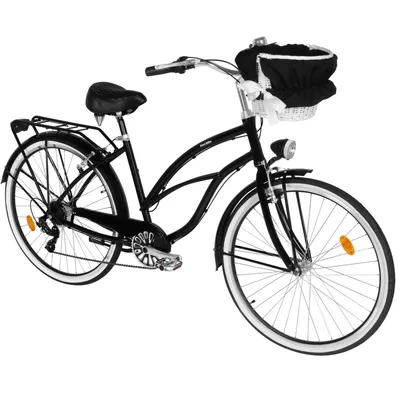 Produktbild von Davi Bianca Cruiser Damenfahrrad, Aluminium, 7 Gänge, 28″, 160–185 cm, Schwarz