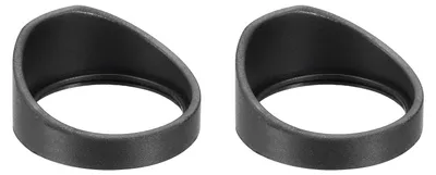 Gummi-Oculairaugenmuscheln 32-35 mm, 2 Stück, schwarz