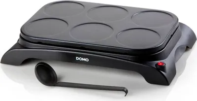 Produktbild von Domo DO8709P, 6 Crepe(s), Schwarz, 1000 W, 510 mm, 120 mm, 350 mm