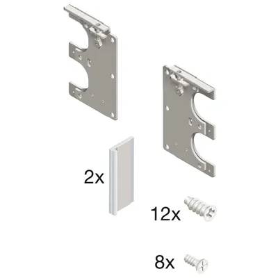 Produktbild von CINETTO PS11 Höhenverstellbare Grundplatten für 2 Türflügel