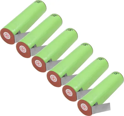 Produktbild von Trade-Shop 6x Panasonic NCR18650PF mit Z-Lötfahne versetzt Lithium-Ion Akku Zelle 2900mAh 3,6V/3,7V 10A Entladestrom Flat-Top Flach