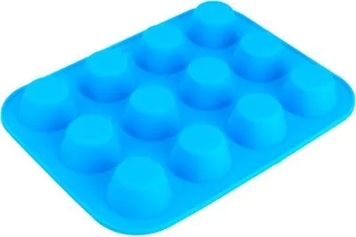Obrázek produktu pro Jumada's – Forma na muffiny – Forma na cupcakes – 12 kusů – Silikon – Forma na muffiny – Muffinková forma –  – Modrá
