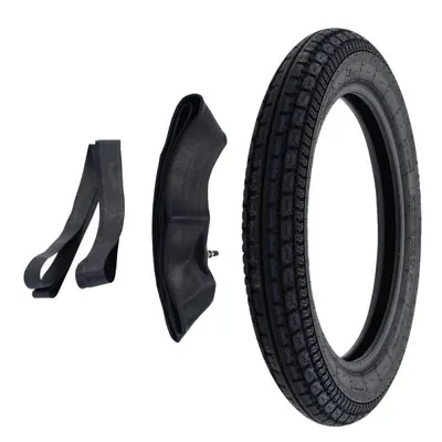 Obrázek produktu pro Heidenau K33 Vintage motocyklová pneumatika + duše + páska na ráfek 3.25-16 55P TT - blokový drážkovaný dezén
