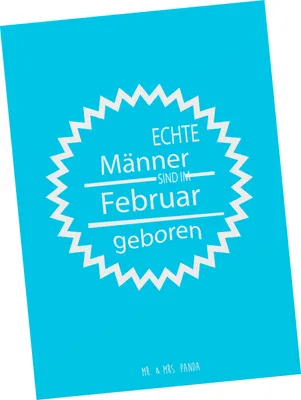 Produktbild von Mr. & Mrs. Panda Postkarte Februar - Geschenk, Postkarten, Ansichtskarten, Grußkarte, bildkarte, Ansichtskarte
