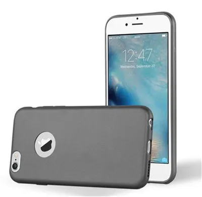 Immagine prodotto di Cadorabo custodia protettiva per Apple iPhone 6 PLUS / 6S PLUS custodia in grigio telefono cellulare TPU custodia in silicone Custodia Cover