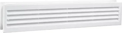 Produktbild von Türluftgitter weiss, Türlüftung, ABS Kunststoff, 90 x 453mm, Abluftgitter
