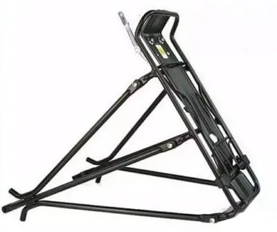 Immagine prodotto di Portabici nero - Realizzato in lega di alluminio - Adatto per biciclette da 24"/26"/28" - Capacità massima di carico: 65 kg - Portapacchi robusto - Montaggio sul telaio - Portabici