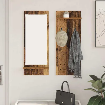 Obrázok produktu pre Maison Exclusive – Nástenný nočný stolík zo starého dreva 70 x 10 x 90 cm Drevený materiál