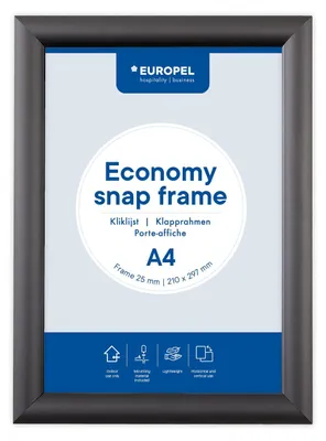 Productafbeelding van EUROPEL 355096 EUROPEL Plaatjeslijst Economy, DIN A4, 25 mm, zwart