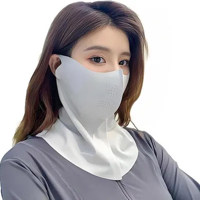 Produktbild von Unisex Gesichtsmasker, UV-Schutz, kühle und atmungsaktive, für Outdoor-Aktivitäten, wie Golfen, Angeln und Wandern, Lichtgrau