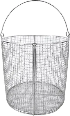 Immagine prodotto di Cestello per la sterilizzazione di strumenti in acciaio inox Coperchio per forniture da laboratorio con handlerster 150x150x150 mm