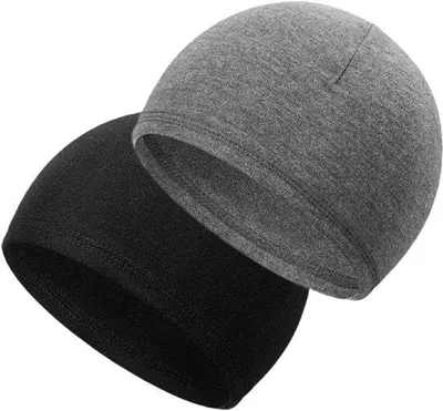 Zdjęcie produktu dla Czapka rowerowa - czarna - 52-60 cm - Termiczna czapka pod kask - dla mężczyzn i kobiet