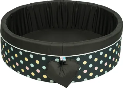 Produktbild von H&F Heimtextilien Bällepool | Bällepool Für Babys Kinder 98x30cm | Farbe: Schwarz mit farbigen Punkten