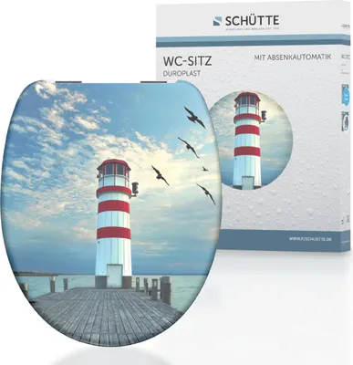 Produktbild von SCHÜTTE WC Sitz LIGHTHOUSE, Duroplast Toilettendeckel mit Absenkautomatik