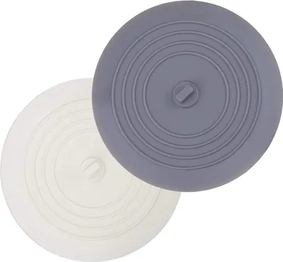 Produktbild von Badewannenstöpsel 2er-Pack, 15 cm Silikon-Abflussstopfen, Haarstopper für Badewanne Küche Waschküche