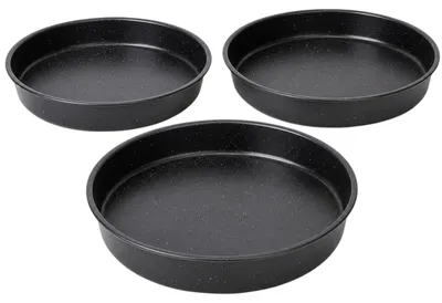 Produktbild von IMEX Teflon Backblech 3er Set Antihaftbeschichtung 28/32/36 cm Schwarz