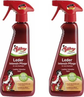 Produktbild von 2 x Poliboy Leder Intensiv Pflege 375 ml Flasche