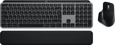 Obrázok produktu pre Logitech Master MX Keys S Combo for Mac, Bezdrôtový, RF Wireless + Bluetooth, Nožnicový spínač, QWERTY, LED, Hliník, Čierna