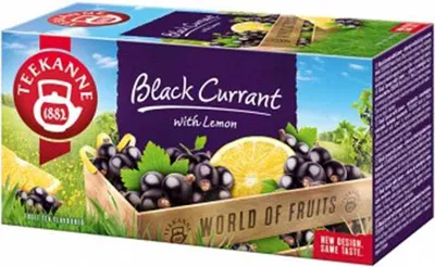 HERBATA WORLD OF FRUIT BLACK CURRANT AND LEMON ( 20x 2,5g) TEEKANNE