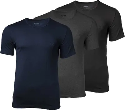 Produktbild von HUGO BOSS 3-Pack Herren T-Shirt, Rundhals, RN 3P, Pure Baumwolle, S-XXL - Open Blue M (Gr. Medium)