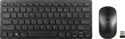Image de KM901 Ensemble clavier et souris sans fil, mini-clavier 78 touches + souris, noir