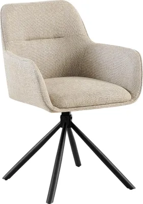 Produktbild von CLP Stuhl Tipton Stoffbezug schwenkbar und mit Rückenlehne taupe