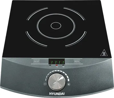 Zdjęcie produktu dla Hyundai IND 133, Czarny, Blat, 30 cm, Płyta indukcyjna strefowa, Szkło ceramiczne, 1 stref(y)