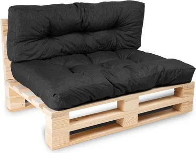 Produktbild von Palettenkissen aus polyester BANANAIR 120x80x15 cm, schwarz