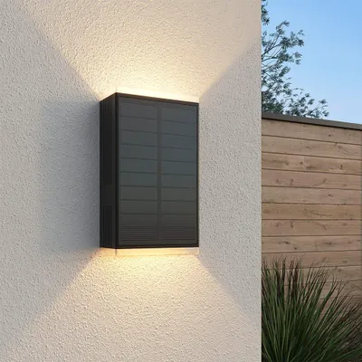 Image de HOFTRONIC - Applique LED solaire 0,8W 70 lumens 2700K IP65 Noir