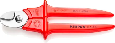 Produktbild von Kabelschere L.230mm VDE poliert Griffe mit Kunststoff umspritzt 1000V-isoliert