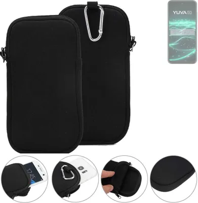 Produktbild von K-S-Trade Neopren-Hülle Handyhülle kompatibel mit Lava Yuva 5G Schutzhülle Neoprenhülle Sleeve Schutz-Hülle Gürtel Tasche Case Holster