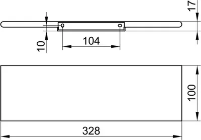 Produktbild von KEUCO EDITION 400 Duschablage, verdeckte Befestigung, Aluminium silber-eloxiert, 11558170000