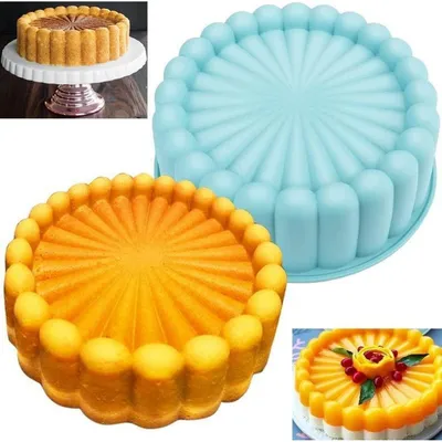 Image de Moule en silicone, forme fleur, rond, pour gâteaux, muffins, résistant à la chaleur, de -20°C à 450°C