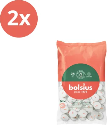 Zdjęcie produktu dla Bolsius - Podgrzewacze do herbaty - 60 sztuk w opakowaniu - Torebka - Opakowanie wartościowe - 120 sztuk - 2 opakowania