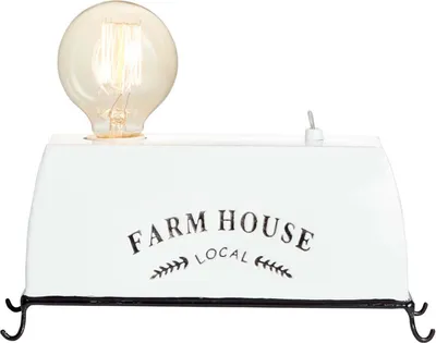 Imagen del producto de Brilliant Lámpara de Mesa Retro Farm Life Blanco Máx. 30W E27 Con Interruptor