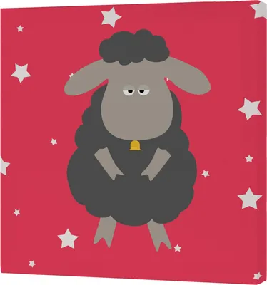 Image de Petit mouton Wandkunst 27x27 (B) cm