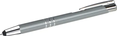 Produktbild von Touchpen Kugelschreiber aus Metall / Farbe: grau
