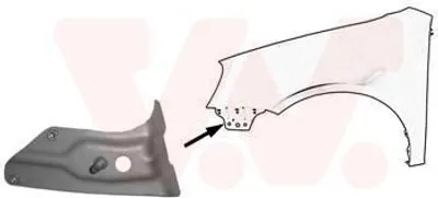 Image de VAN WEZEL Support de serrure Avant gauche pour VW Golf V