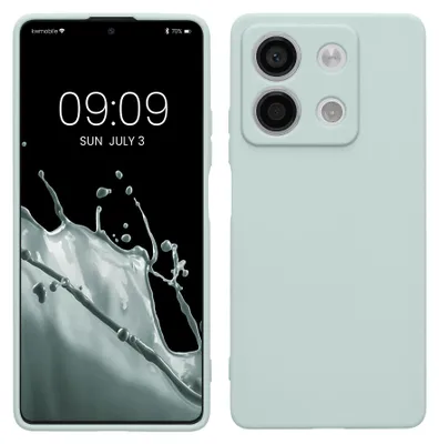 Produktbild von kwmobile Handyhülle für Xiaomi Redmi Note 13 5G Hülle - weiches Handy Silikon Case - Schutzhülle Cover - Cool Mint