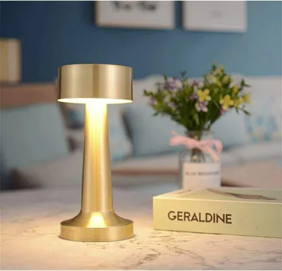 Produktbild von Dimmbare Tischleuchte, wiederaufladbare, kabellose Tischleuchte mit Berührungssensor, 3 Helligkeitsstufen, 3-Watt-LED-Nachttischlampe für Nachttische, Couchtische und Restaurants