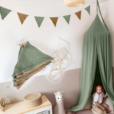 Produktbild von Sternenkette für Kinderzimmer - handgenähte Stoff-Girlande