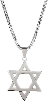 Immagine prodotto di Collana da uomo in acciaio inossidabile con ciondolo a stella esagonale