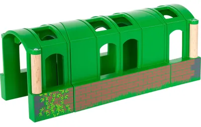 Image de Tunnel flexible BRIO 63370900 Ensemble de tunnels (3 pièces) - Marron, Vert