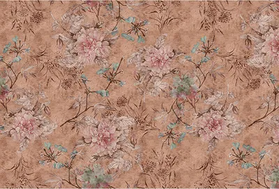 Produktbild von Tadessi Fototapete | Blumen | 4.00 m x 2.70 m | Rosa | Orange | Wandbild | Digitaldruck