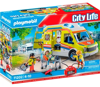 Produktbild von PLAYMOBIL City Life 71202 Rettungswagen mit Licht und Sound