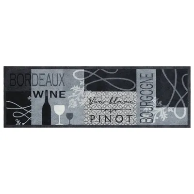 Immagine prodotto di Tappeto da Cucina Lavabile Grigio Vino 60x180 cm in Velluto